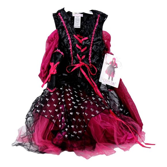 Princess Paradise Girls Child Caribbean Pirate Costume Halloween Dress Pink M 8